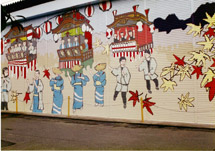 富岡踊りの壁画