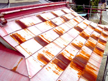 塗装前の屋根